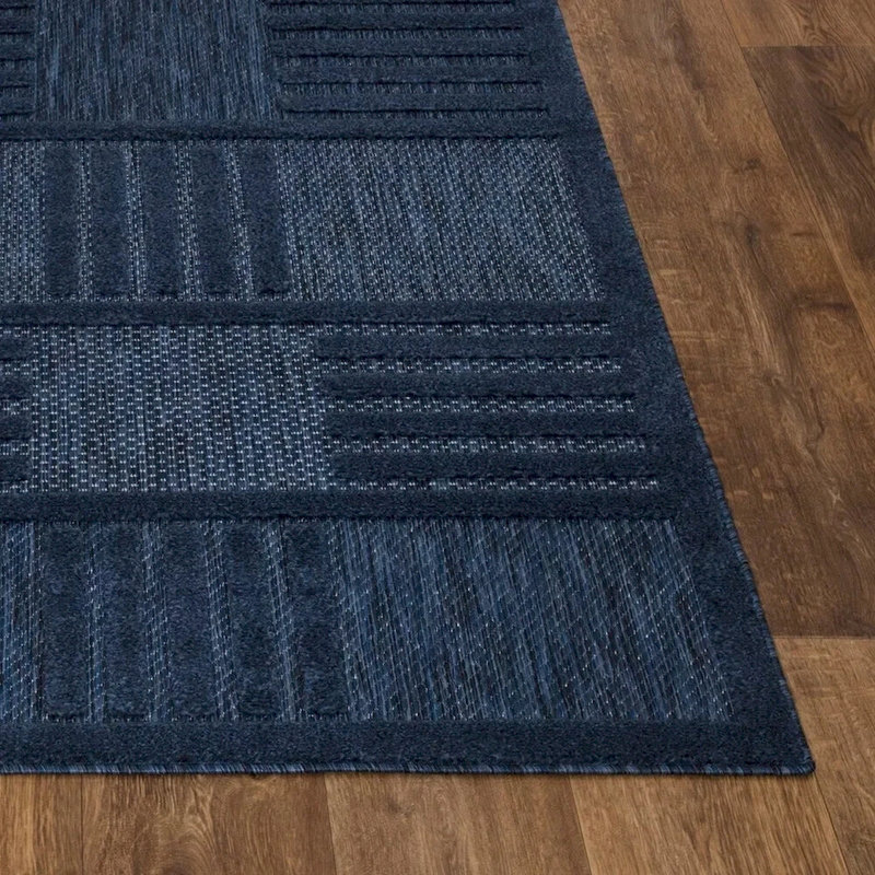 Modern Non-Slip Area Rugs – Blue – Living Room, Hallway Runner, Kitchen & Door Mat – Multiple Sizes, Rectangle 60 x 110cm