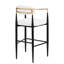 Hauteur de 2 tabourets de comptoir, revêtement beige avec pieds en fer pour la cuisine moderne, capacité de poids de 260 lb convenant à la hauteur de la cuisine, dossier rembourré et capacité de poids-28112506-28112508