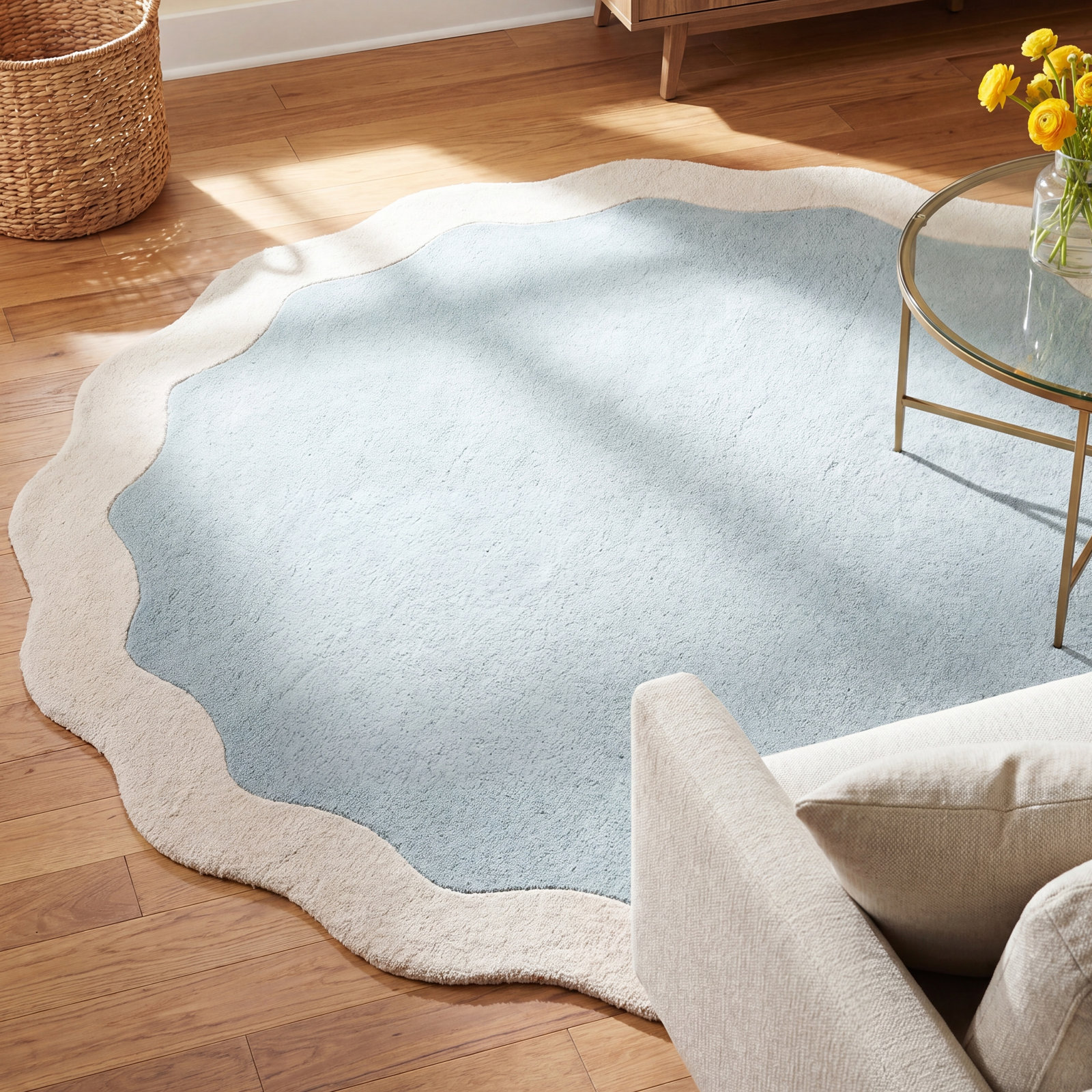 Hand-Tufted Wool Rug, Round 6'