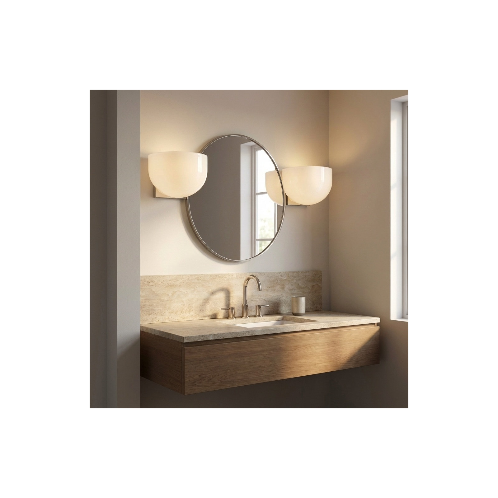 Cheverny Bath Sconce, 1, Polished Nickel