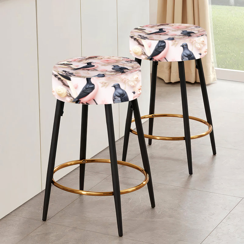 Bird Cameo Portraits - motif victorien - ensemble de 2 tabourets à imprimé animal