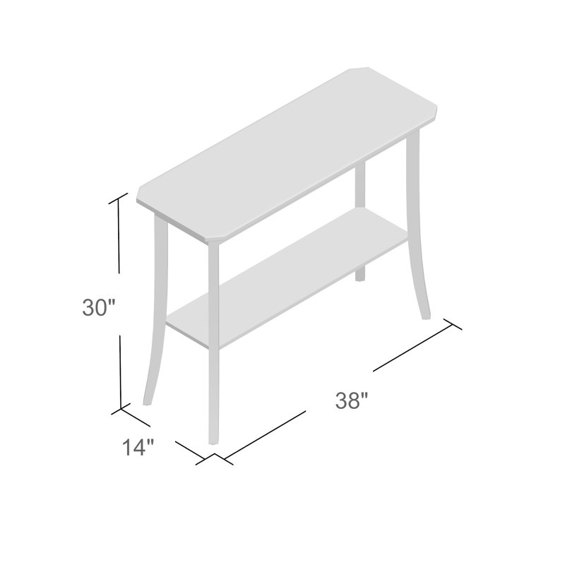 Console Slayter, Blanc, H 30 po x l 38 po x P 14 po