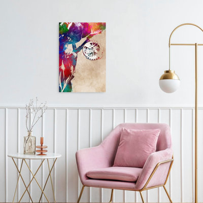 «Vibrant Discus Throw», art mural contemporain