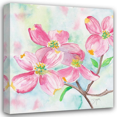 Winston Porter Dyer, Beverly Gallery Wrapped Canvas Art Titled: Pink Dogwood II