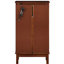 Vitrine en cerisier avec dossier en miroir et tablette réglable de 15,5 po pour les objets de collection-971695475