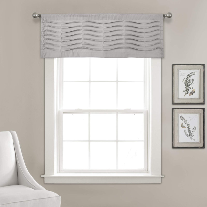 Tailored Window Valance, Gray