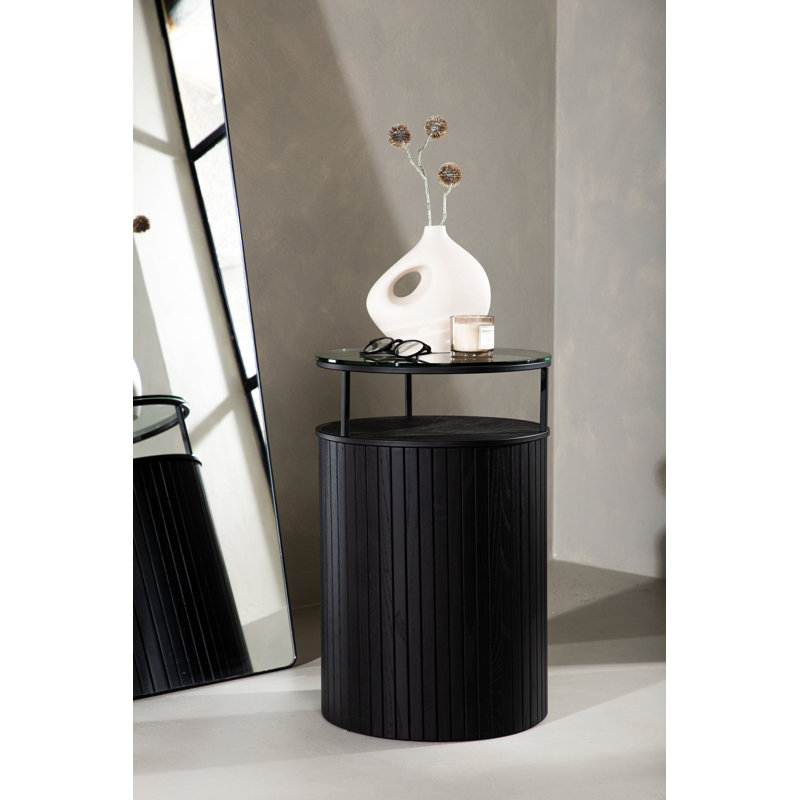 Daicy Glass Top End Table
