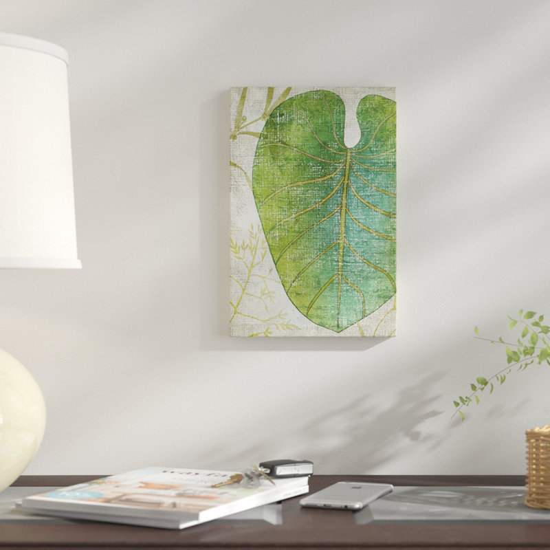 « frondes iv », reproduction d’impression sur toile tendue, H 26 po x l 18 po x P 1,5 po, Toile tendue, Pas de tapis