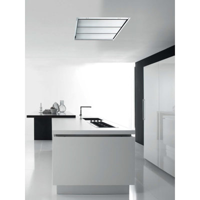Hotte de cuisine 60 pouces pour îlot de cuisine convertible 600 CFM en acier inoxydable