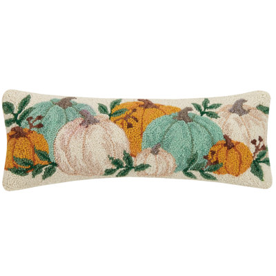 Pumpkin Festival Wool Lumbar Pillow