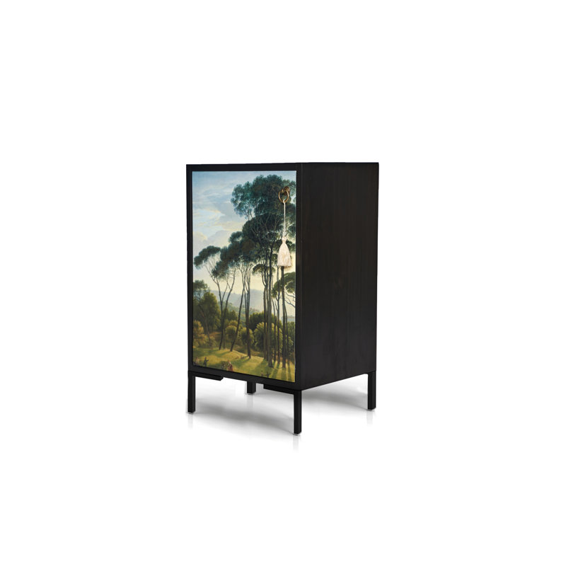 Maribeth 40cm W Solid Wood Bedside Table