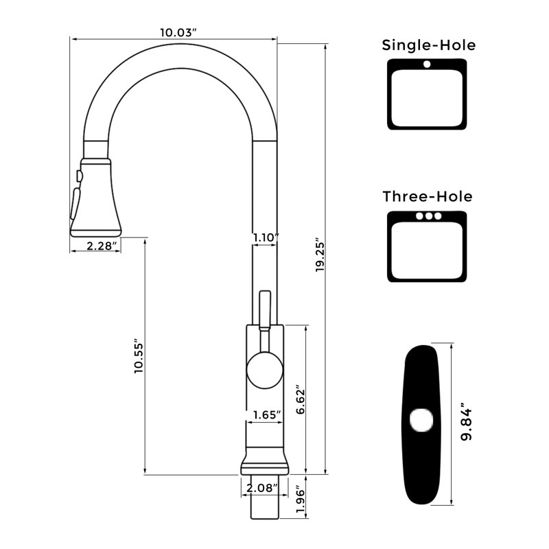 Trifecte Pull Down Kitchen Faucet