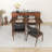 Kentaro Mid-Century Style 5 Piece Solid Wood Dining Set