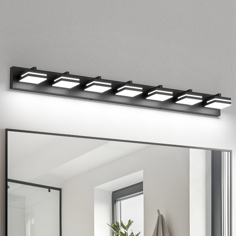 Luminaire de salle de bain 48 po à 48 lumières à DEL à intensité variable moderne 4800K dans la salle de bain, 7 lumières