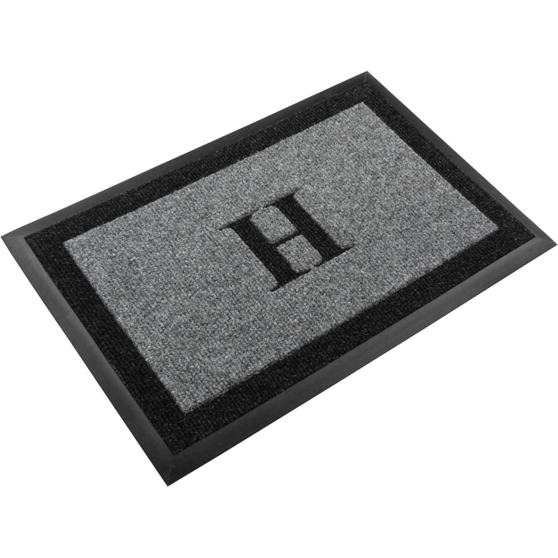 Tapis d'extérieur antidérapant Asai, Gris, H, l 36 po x L 60 po