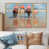 Toile avec cadre flottant or