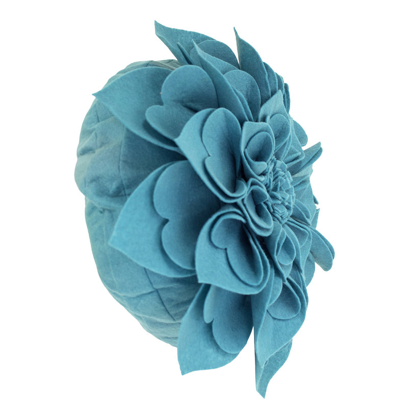 Floral Throw Pillow, 16" x 16", Teal
