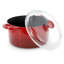 Cocotte en fonte émaillée 7 pintes avec couvercle en borosilcate Crock Pot