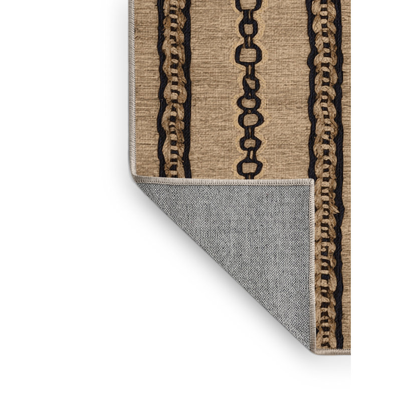 Washable Chain patterns Nautical Area Rug, Square 4'