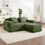Canapé modulaire modulaire en L à 2 places sans os, canapé modulaire Cloud avec assise profonde, canapé modulaire moderne à 2 places avec coussins décoratifs et 1 repose-pieds mobile, tissu en velours côtelé-948413148-948413159
