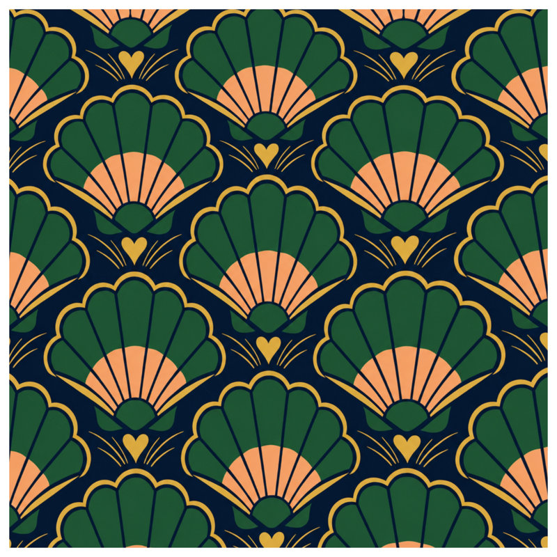 Édredon Art Deco Shells, Twin Extra Long