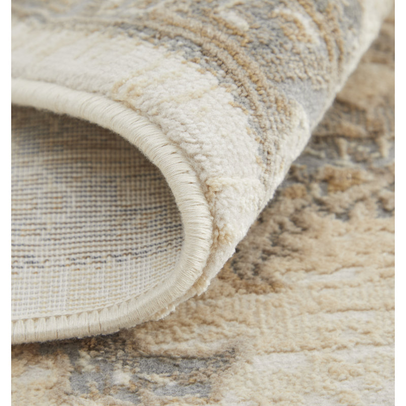Viscose Floral Indoor Rug, Round 7'9"