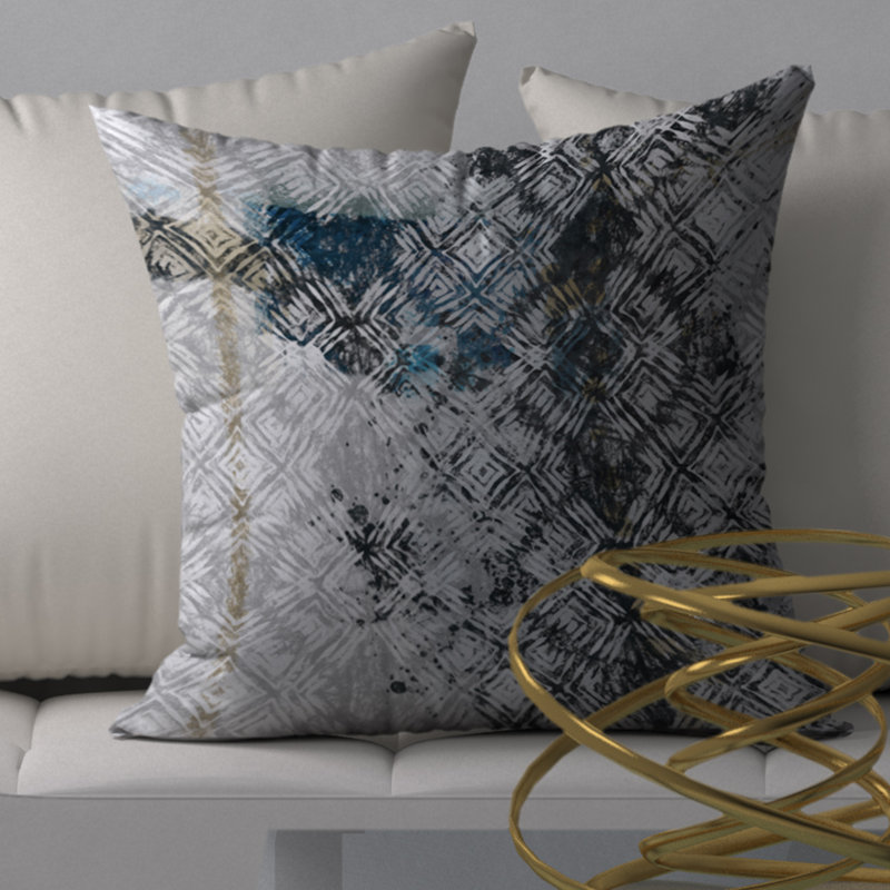 Abstract Reversible Throw Pillow, 18" x 18"