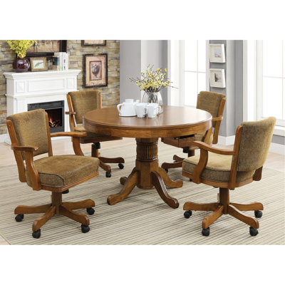 Amber And Olive Dining Entertainment Arrangement Setup, Threeone Table For Smooth Gaming Shift, Fluted Craft Features, Felt Zone, Comfortable Caster Armchairs Mobility 5 Game Seamless Activity