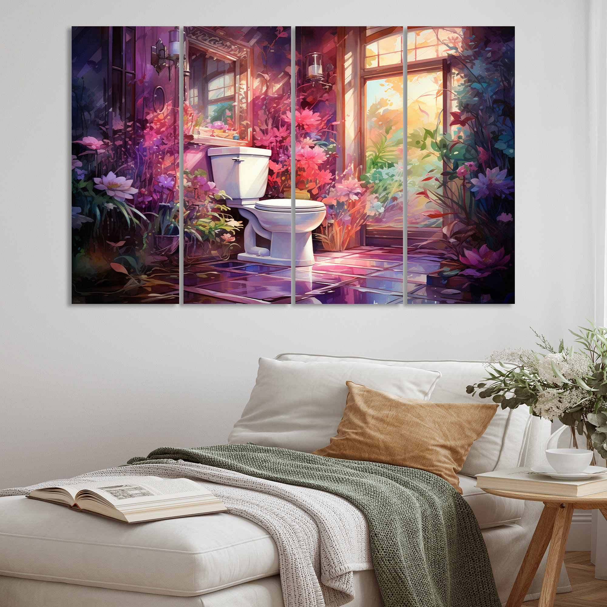 Design Art Bathroom Toilet Dreamy Reflections - Bath & Laundry Wall ...
