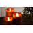 Set Of 3 Ivory Led Pillar Candles With Aurora Flame And Remote-1719290411