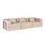 Canapé à compression, canapé-lit convertible au sol avec structure de forme fixe, canapé modulaire désossé, aucun assemblage requis, tissu chenille, pour la chambre du salon-1153166431