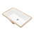 21"X13" White Ceramic Rectangular Undermount Bathroom Sink With Overflow(Includes Only The Bathroom Sink)