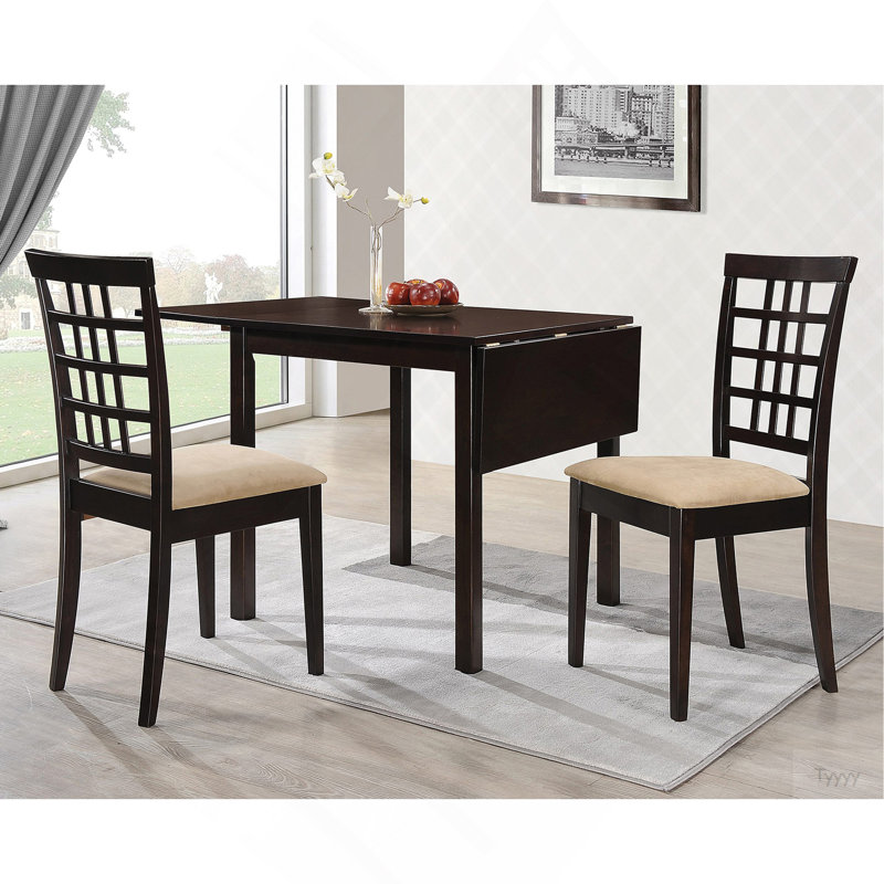 Rectangular 52-Inch Extension Dining Table, Cappuccino