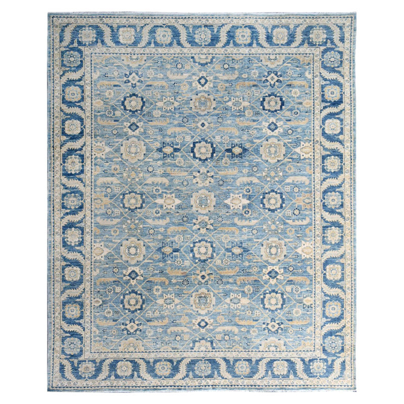 New Turkmen Afghan One-of-a-Kind Rectangle 8'11" X 11'4" Area Rug