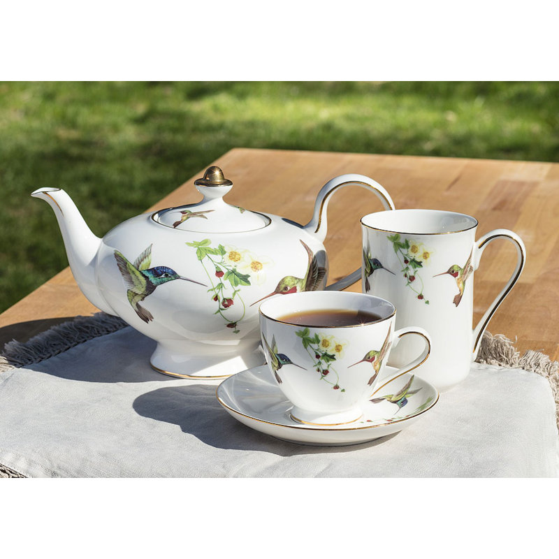 Hummingbird Bone China Coffee Mug