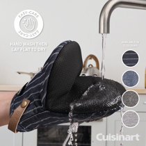 Cuisinart Silicone Quilted Mini Oven Mitts with Hanging Loop and Non-Skid  Grip (Dark Turquoise with White)