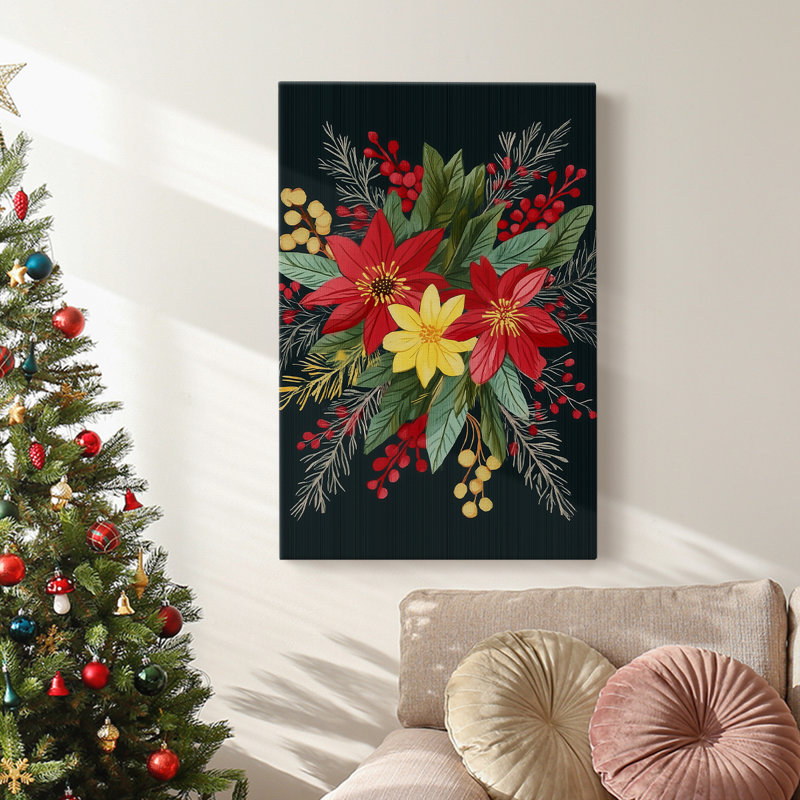 Art des Fêtes de Noël - Toile tendue avec châssis CIX, H 18 po x l 12 po