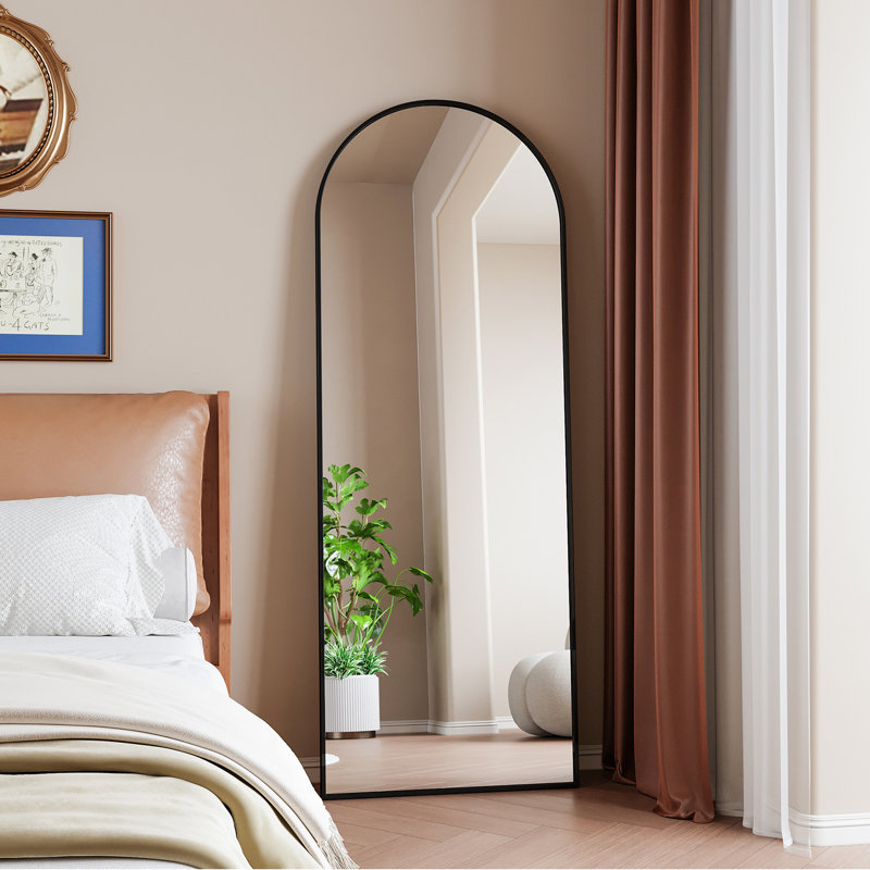Aluminum U-Shaped Mirror, Black