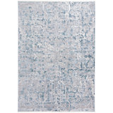 Emmalynn Oriental Ivory/Gray/Blue Area Rug