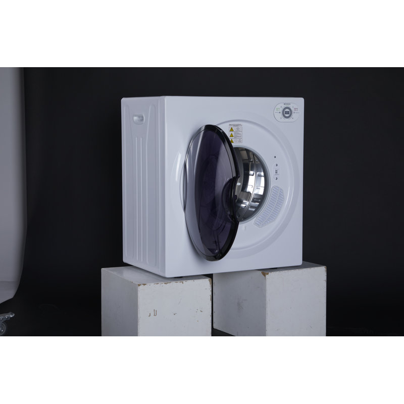 Sécheuse électrique compacte en acier inoxydable de 2,6 pi cu 4,4GG avec contrôle de fileur LCD, 1400 W, tambour en acier inoxydable