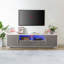 Meuble télé à DEL pour téléviseur de 70 po ou moins, console de divertissement moderne pour le salon et la chambre à coucher avec armoires de rangement-1803667961