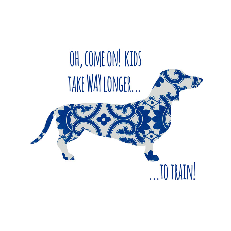 Daschund Blues 16x16
