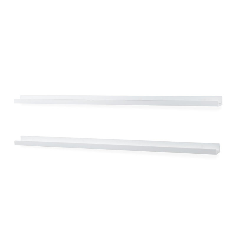 Turnerville 2 Piece Picture Ledge Wall Shelf, 3.15" H x 56" W x 2" D, White