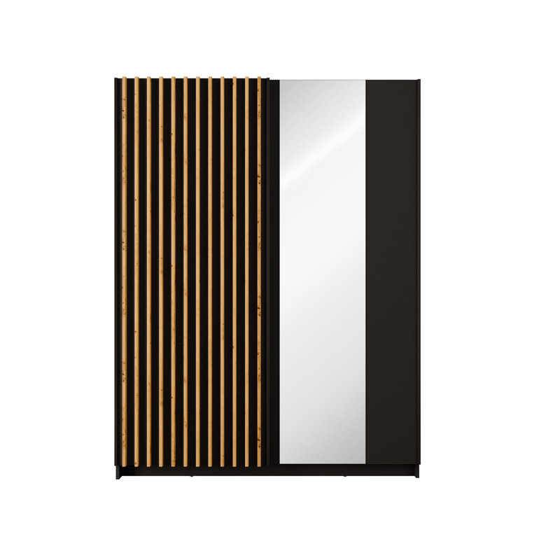 Laminate Wardrobe, Black/Natural