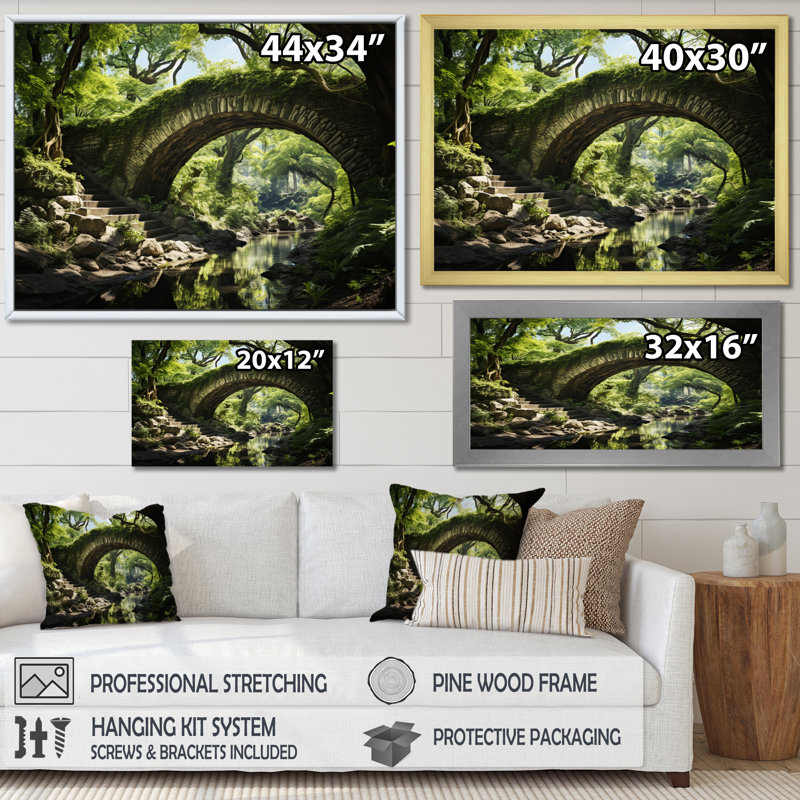 " USA Central Park Serenity ", Black Single Picture Framed, 34" H x 44" W x 1.5" D