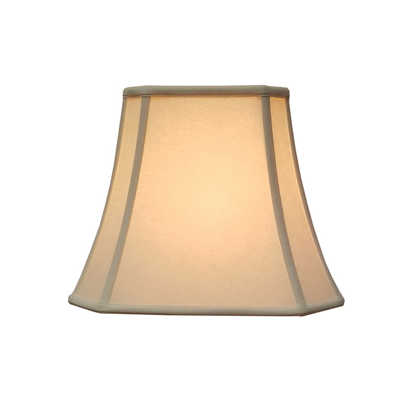 Abat-jour cloche en soie / shantung (araignée), Lin coquille d'œuf, H 13 po x l 16 po x P 16 po