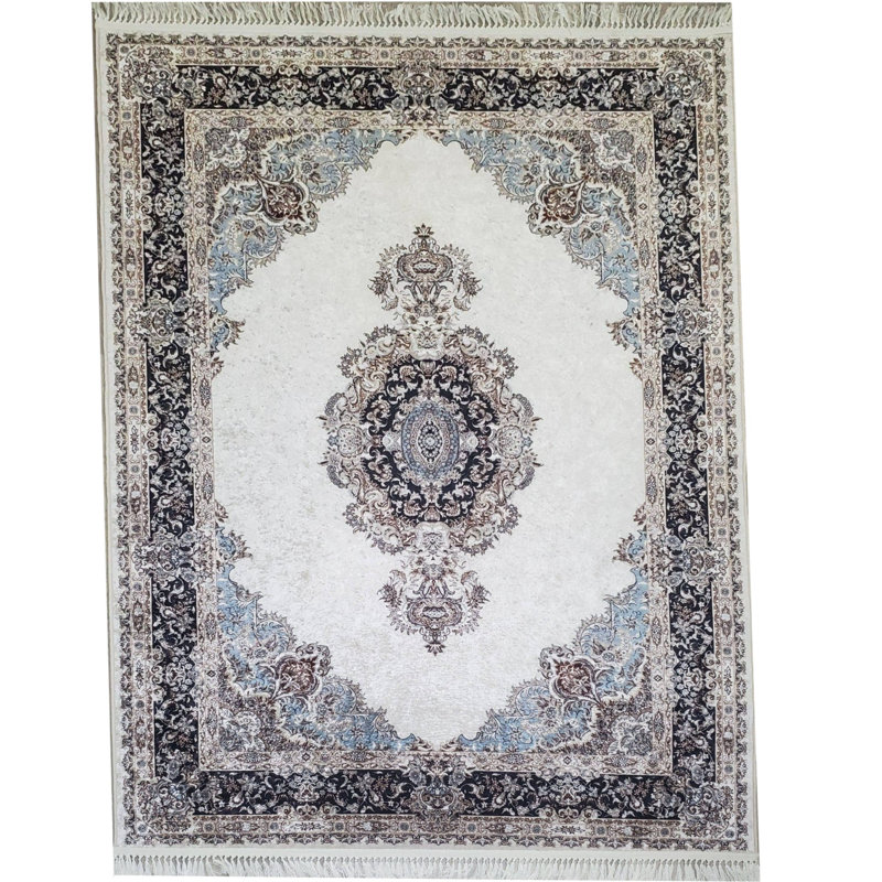 Gris sud-ouest tapis décoratif Argyle, Rectangle 5 pi 2 po x 7 pi 5 po