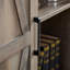Armoire de rangement haute - Porte de grange rustique garde-manger gris 39,94 * 15,4 * 74,4, organisateur polyvalent avec tablettes personnalisables-1647546261