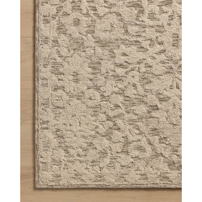 Tapis pierre / ivoire Charlton Home® Galit, Tapis de couloir 2 pi 6 po x 9 pi 9 po