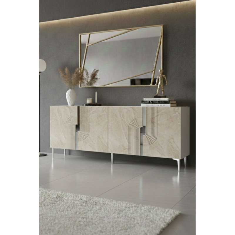 Console, Beige/Silver